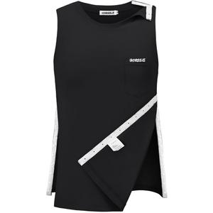 Unisex Shoulder Surgery Shirts, Comfy After Surgery Clothes, Rotator Cuff Recovery Snap-Access Tank Tops (Black) XXL