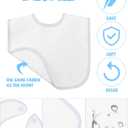 Foaincore 30 Pcs White Bibs for Baby Unisex Teething Bib 2 Ply Waterproof Absorbent Durable White Bibs Bulk for DIY Baby Shower Games Decorating Washable Reusable Newborn Toddler Feeding Drooling