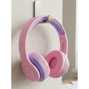 Kids Headphones for School, Over-Ear for Boys Girls | Volume Limiter 85/94dB, HD Stereo Sound, Microphone and Wired Control,Foldable Design, Pink/Purple