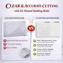 17-3/4 "x 22" Slotted Quilting Ruler, Life Time Support Sewing Rulers, Particularly Precise & Not Easy to Break Acrylic, Non-Slip Quilting Suplies for Fabric Strip and Patchwork