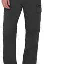 Hiking Convertible Outdoor Cargo Pants for Men (Medium/30" Inseam, Gray)