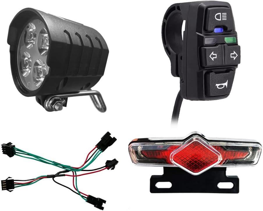 XBERSTAR 3 in 1 Bicycle Lithium-ion Conversion Accessories ebike ebike Light kit Headlight Tail Light Horn DK336 E-Bike Light Sets LCD Display (Light Sets)