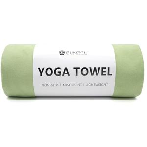 Eunzel Hot Yoga Towel Non Slip Yoga Mat Towel Non-Slip Sweat Absorbent Microfiber Towel for Hot Yoga, Pilates and Workout 72" x 26.5", Olive