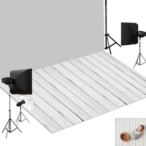 Kate Photography Foor Mats White Wood Printed Floor Mats Rubber Floor Mat Newborn Photography Drops Photo Studio Props 5x4ft