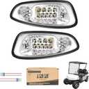 10L0L Golf Cart Head Light Kit for EZGO RXV 2008-2015 Gas & Electric Golf Cart - Front Driver Side and Passenger Side Replace 12V Headlights Light Kit Assembly, 3Pin Connector Included