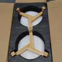 Ceramic Raised Double Bowls Set with Stand, 2 Heights Elevated, Food & Water Bowls for Small Breed Dogs, Weighted Dog Dishes, Pet Bowl(6.1'',28.7oz, White)