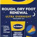 Dr. Scholl's Rough, Dry Foot Renewal Ultra Overnight Treatment with Overnight Foot Cream 3oz with Aloe, Coconut Oil & Urea and Heel Sleeve Socks, Deeply Moisturize & Soften Feet, Dermatologist Tested