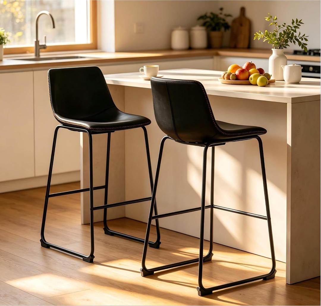 OLIXIS 26" Counter Height Bar Stools Set of 2 for Kitchen, 2 Pcs 26 Inch