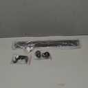 Curtain Rod for Windows 18-45 Inch, Black 5/8 Inch Small Window Treatment Rods, Short Adjustable Splicing Drapery pole, Matte Black