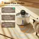 Cordless Cat Water Fountain 3L / 101oz, Stainless Steel Battery Operated Pet Fountain with 5000mAh Battery, Ultra Quiet, 3 Modes, 4 Filters, Helps Reduce Refills & Encourage Drinking