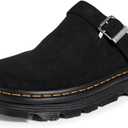 Dr. Martens Unisex-Adult Zeb Zag Mule (6 Women/5 Men, Black Eh Suede)