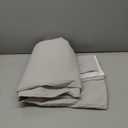 Light Grey Cotton No Hook Shower Curtain,Waffle Weave Shower Curtain Set,with Snap in Replacement Liner 75" L x 72" W
