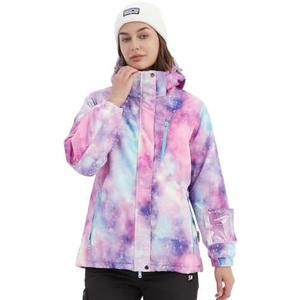 BGX Women's Ski Suit Windproof Waterproof Snowboard Colorful Printed Ski Snow Winter Jacket S