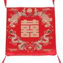 LOGOFUN Chinese Style Seat Cushion Classic Square Chair Seat Cushion Pad Thickened Chair Cushion for Dining Room Decorations 41x40.5x4cm/16.14x15.94x1.57in, Size Medium