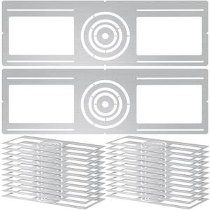 Tellegloww 24 Pcs New Construction Mounting Plate 3/4/6 Inch LED Recessed Lighting Kits Shallow Recessed Lighting Housing Flat Steel Rough in Bracket for LED Light Bar Fixture