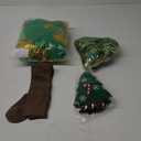 Berlune 7 Pcs Christmas Tree Costume Set for Women Outfit Dress Hat Headband Bag Glasses Frame Socks Sequins