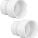 2 Pcs 2-1/2" x 2" PVC DWV Reducer Coupling Adapter (Socket x Socket) Schedule 40 Slip Reducing Coupling Pipe Fittings for Home Sewer Plumbing