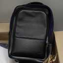 BOPai Genuine Leather Backpack for Men Multi-Function 15.6 inch Laptop Premium Executive Business Travel Friendly Smart Rucksack with USB Charging Anti Theft Large Capacity Office Classic Black