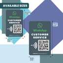 MESSAGENES | Customizable Whatsapp QR and NFC Sticker for Reception | 2 Units Reusable NFC Card Size Stickers | Connect with Your Customers on Whatsapp | Solution for Receptions (3.38" x 2.16", Green)