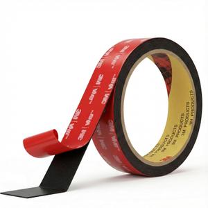 3M Double Sided Mounting Tape Heavy Duty Made of 3M 5925 Vhb 1"10Ft Black Waterproof Foam Tape Strong Adhesive Strip Tape for Automotive Trim Insulation Strip Office Home Dcor
