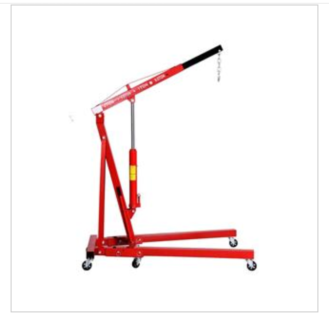 Total Tactic AT3638RE 2 Ton 4000 lbs Engine Motor Hoist Cherry Picker Shop Crane Lift, Red