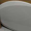 Bemis 1500EC Durable Wooden Toilet Seat, Easy Clean Hinges, Made in USA, Elongated, White
