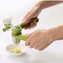 Joseph Joseph Helix Garlic Press Mincer Ergonomic Twist-Action Hand Juicer, Stainless Steel