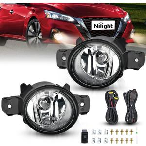 Nilight Fog Light Compatible with 2007 2008 2009 2010 2011 2012 2013 2014 2015 2016 2017 2018 2019 Nissan Altima Versa Note Maxima Pathfinder Infiniti QX60 M35 M45 G37 JX35