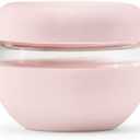 W&P Porter Seal Tight Lunch Bowl Container w/ Lid | Blush 16 Ounces | Leak & Spill Proof, Soup & Stew Food Storage, Meal Prep, Airtight, Microwave and Dishwasher Safe, BPA-Free Glass