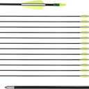 LWANO 28" Fiberglass Arrows - Archery Practice Target Arrows with Blunt Tips Durable Shaft for Youth Kids Children Beginners on Recurve&Long Bows(Pack of 12)