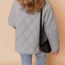 Dokotoo Womens Quilted Lightweight Jackets Button Down Puffer Jacket Coats Padded Outwear with Pockets (XL)