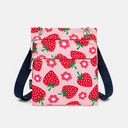 Crossbody Purse with Strawberry Print, Zipper Pocket, Adjustable Strap, Women's Shoulder Handbags