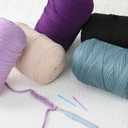 T Shirt Yarn, 260 Yards T-Shirt Crochet Yarn 28.2oz/800g Elastic Hand Knitting Tshirt Yarn for Crocheting Bags Baskets Cushion Home Decor DIY Crafts (Cream)
