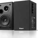 Elimavi Powered Bookshelf Speakers 35W RMS,Record Player Speakers with 4'' Woofer and 1'' Tweeters with Wall Mounted for TV and PC,Turntable Speaker with RCA Input,Black