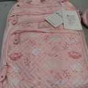 BabbleRoo Diaper Bag Backpack - Baby Essentials Travel Tote - Multi Function Water Resistant Diaper Bag, Travel Essentials Baby Bag with Changing Pad, Stroller Straps & Pacifier Case - Pink Birdy