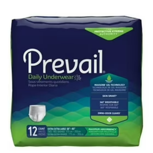 Prevail Disposable Underwear Pull On with Tear Away Seams  XX-Large, PVX-517, Overnight, 48 Ct