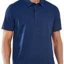 NORTHYARD Men's Polo Shirts Short Sleeve Dry Fit Golf Shirts Moisture Wicking Collared Work Tennis Polos Navy L