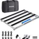 Guitar Pedal Board with Built-in Power Supply, Large 19.09x12.16" Aluminum Alloy Portable Pedalboard with Bag, Pedal Cables, Hook&Loop RBP-350