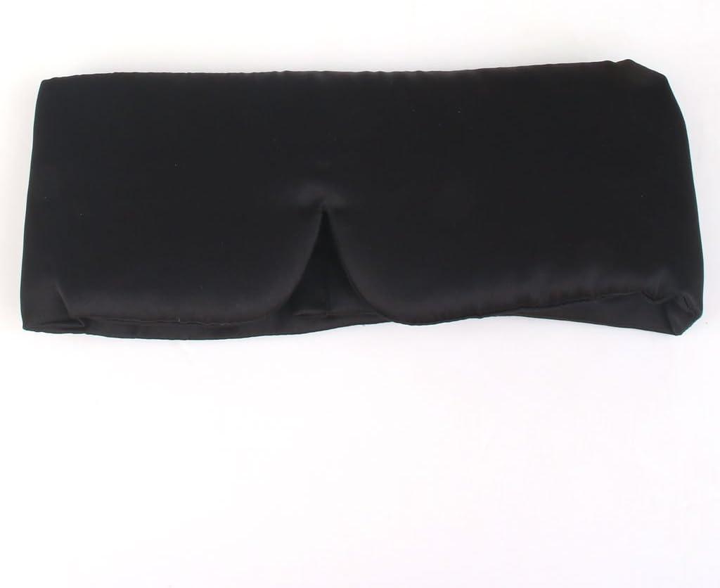 Luxury Oversized Pure Silk Sleeping Mask - Comfortable & Fashionable Eye Cover for Men and Women, Perfect for Travel and Home Use - Weight Breathable - Black