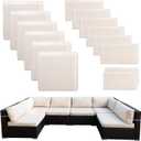 Outdoor Patio Cushion Covers Replacement, Couch Cushions Covers with Zippers, Waterproof Patio Furniture Cushion Slipcovers for Couches,Outdoor Patio Furniture (Beige, 14 piece Sets)