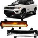 Dreamseek LED DRL Driving Fog Lamp for Jeep Compass 2017 2018 2019 2020 2021 Front Daytime Running Light with Dynamic Sequential Turn Signal