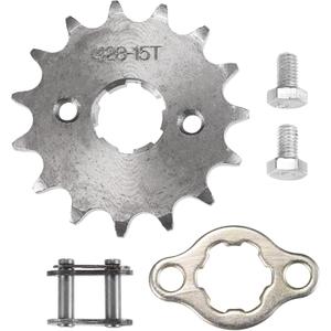 uxcell 1 Set 428 15T 20mm Motorcycle Front Engine Sprocket for 50cc 70cc 90cc 110cc 125cc Dirt Pit Bike Mini Bike ATV