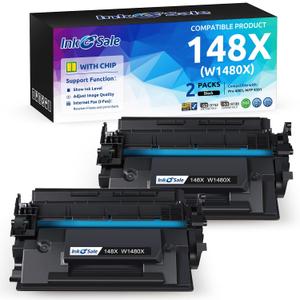INK E-SALE 148X 148A Toner Cartridge Black (with Chip) High Yield Compatible Replacement for HP 148A 148X W1480A W1480X for HP Laserjet Pro 4001n 4001dn 4001dw MFP 4101fdn 4101fdw Printer (2 Pack)