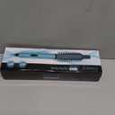 FARERY Mini Thermal Brush, Curling Iron 3/4 Inch, Heated Round Brush for Volumizing and Small Curls, Travel Size Curling Iron for Short & Thin Hair, Dual Voltage, One Heat 392F, Blue