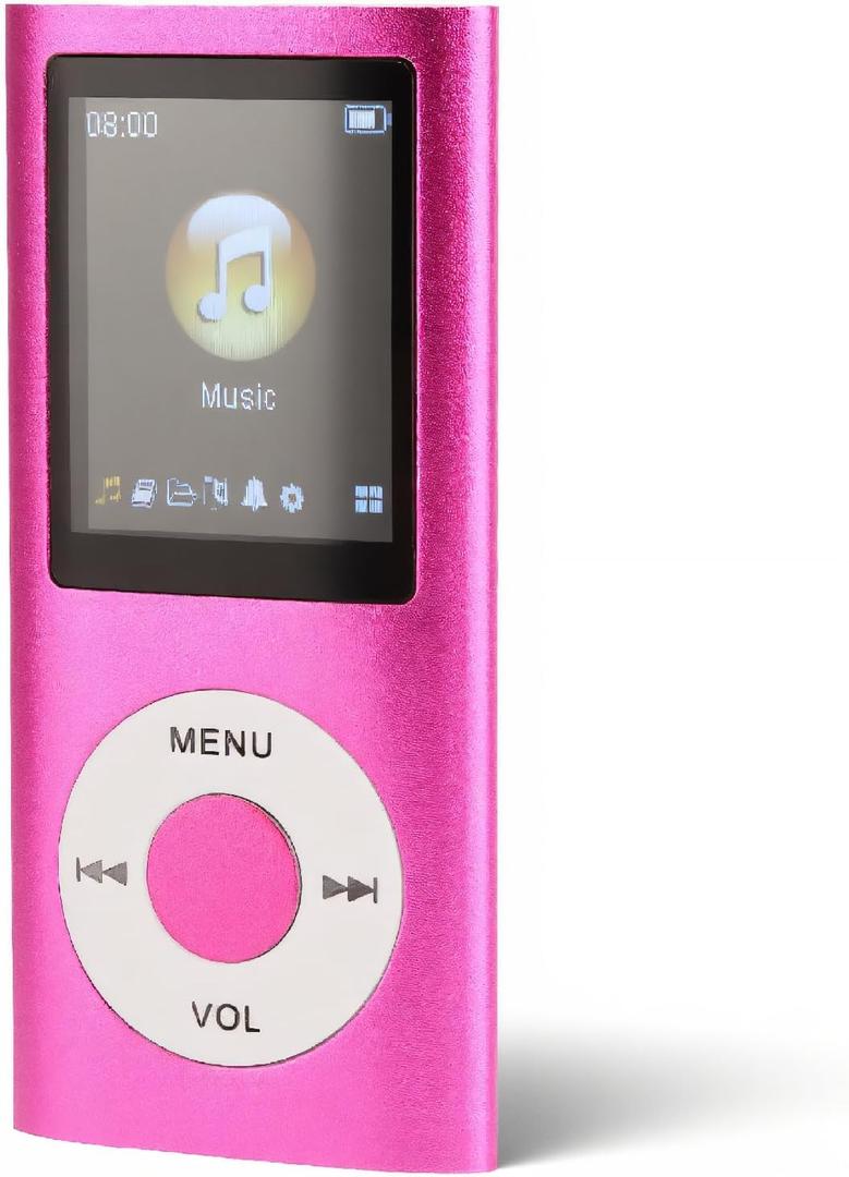 MP3 Player, Digital Music Player, Lossless Music Player with Slim Classic Digital LCD 1.8 Screen, Mini USB Port, Bluetooth & Metal Body for Students Running, Walking