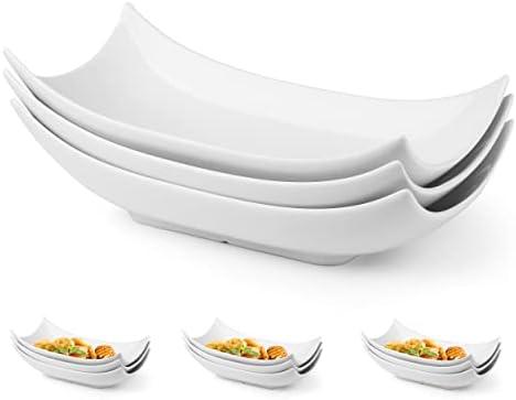 LAUCHUH Decorative Bowl Serving Platter White Serving Dishes Decorative Centerpiece Deep Serving Bowl Serving Dishes and Platters 12-Inch for Thanksgiving, Christmas, Party 1 Pack