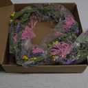 Bibelot70inch Spring/Summer Garland with Flowers, Artificial Fake Flower Greenery Garland with Daisies, Lavender for Baby Shower Wedding Mantle Party Table Centerpiece All Season Decor