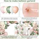 153Pcs Pink and Sage Green Balloon Arch Kit, Baby in Bloom Baby Shower Decorations for Girl Boxes with Letters (A-Z+Baby) for Boho Floral Baby Shower Birthday Gender Reveal Party Supplies