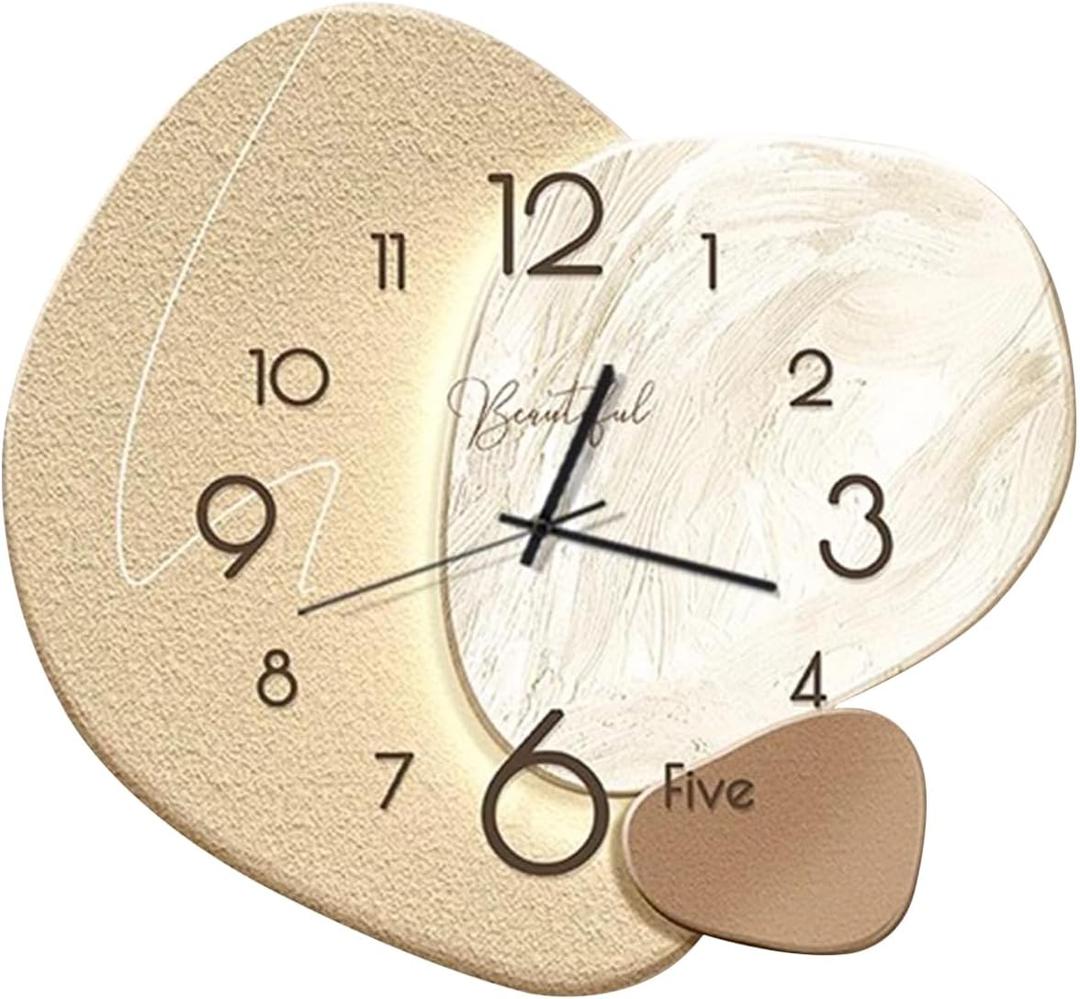 Ergocar Wall Clock, Creative Silent Modern Nordic -Style Crystalline Porcelain Battery Power Decoration School, Living Room, Kitchen, Office