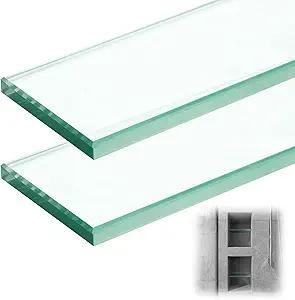 Niche Glass Support Plate 12-3/4"x3-1/8"x3/8" (overall), Pack of 2